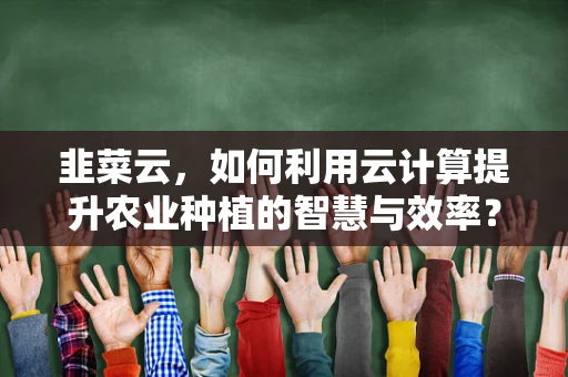 韭菜云，如何利用云计算提升农业种植的智慧与效率？