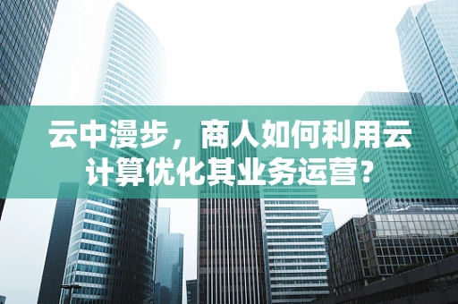 云中漫步，商人如何利用云计算优化其业务运营？