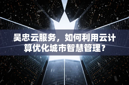 吴忠云服务，如何利用云计算优化城市智慧管理？