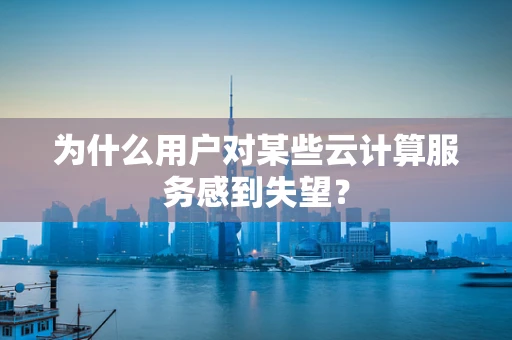 为什么用户对某些云计算服务感到失望？