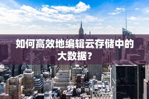 如何高效地编辑云存储中的大数据？