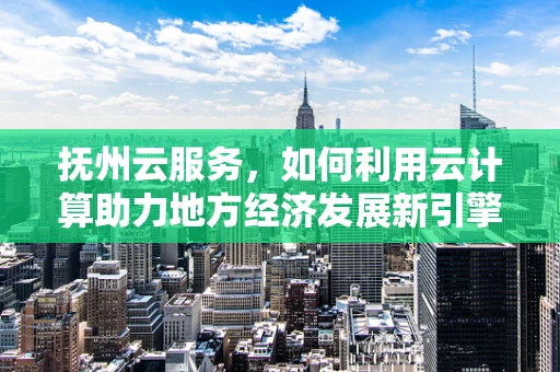 抚州云服务，如何利用云计算助力地方经济发展新引擎？