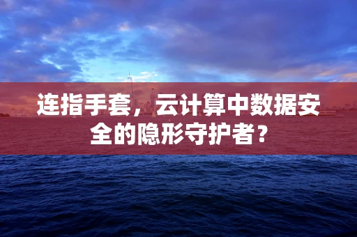 连指手套，云计算中数据安全的隐形守护者？