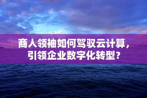 商人领袖如何驾驭云计算，引领企业数字化转型？